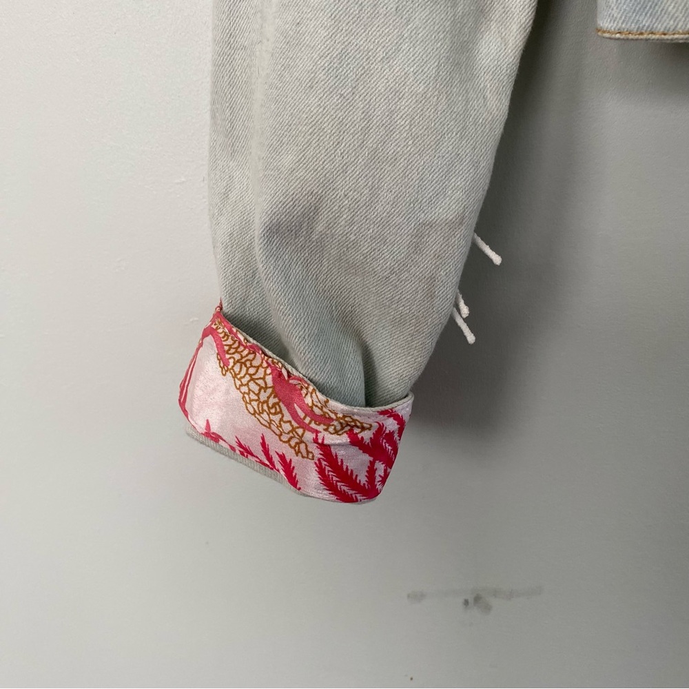 ANTICA SARTORIA Positano *RARE* Embroidered Embellished cropped denim jacket NWT - Picture 10 of 10